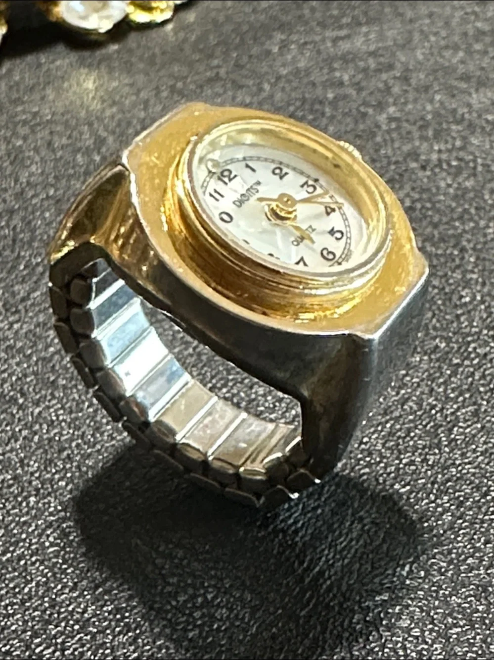 Bonetto Vintage Gold Tone 1980’s Ring Brooch Watch Bundle